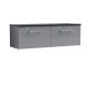1200mm Wall Hung 2-Drawer Vanity & Laminate Worktop - Nuie ARN2222LSB2 Grey, Grey colour ,image 1