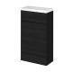 500mm WC Unit & Top - Compact - Hudson Reed CBI604 Charcoal Black, Black colour ,image 1