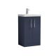 500mm Floor Standing 2 Door Vanity & Basin 3 - Nuie ARN2901D Blue, Blue colour ,image 1