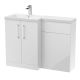 1100mm Left Hand Combination - Nuie ARN111L White, White colour ,image 1
