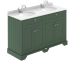 1200mm Cabinet & Double Marble Top (1TH) - Hudson Reed LOF864 Hunter Green, Green colour ,image 1