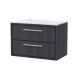 800mm Wall Hung 2-Drawer Vanity with Marble Worktop - Hudson Reed LIL2226CMT Grey, Grey colour ,image 1