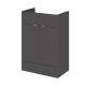 600mm Vanity Unit - Hudson Reed OFF908 Gloss Grey, Grey colour ,image 1