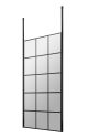 800mm Frame Screen With Ceiling Posts - Hudson Reed BFCP080 Matt Black, Black colour ,image 1