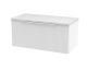 800mm Wall Hung Single Drawer Vanity & Laminate Top - Hudson Reed DFF196LSW White, White colour ,image 1