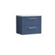 600 Wall Hung 2-Drawer Vanity & Laminate Worktop - Nuie DPF393LCM Blue, Blue colour ,image 1