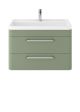 Wall Hung 800mm Cabinet & Basin - Hudson Reed SOL804 Green, Green colour ,image 1