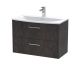 800mm Wall Hung 2 Drawer Vanity & Basin 4 - Hudson Reed JNU2626G Brown, Brown colour ,image 1