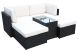Berlin Black 4 Seater 5Pc Multi Setting Relaxer Set, Black colour ,image 1