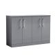1200mm Floor Standing 4 Door Vanity & Worktop - Nuie ARN2203W2 Grey, Grey colour ,image 1