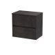 600mm Wall Hung 2 Drawer Unit & Worktop - Nuie HAV2604W Brown, Brown colour ,image 1