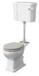 Mid Level Pan, Cistern and Flush Pipe Kit - Hudson Reed CCR036 Gloss White, White colour ,image 1
