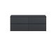 1200 Wall Hung 4 Drawer Vanity & Worktop - Hudson Reed URB1404W2 Black, Black colour ,image 1