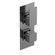 Windon Twin Thermostatic Valve With Diverter - Nuie WIN7TW02 Black, Black colour ,image 1