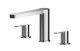 Deck Mounted 3 Tap Hole Bath Filler - Nuie ARV333 Chrome, Chrome colour ,image 1