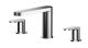 Deck Mounted 3 Tap Hole Bath Filler - Nuie BIN333 Chrome, Chrome colour ,image 1
