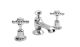 3 Tap Hole Basin Mixer - Hudson Reed BC307DX Chrome, Chrome & White colour ,image 1