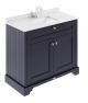 1000mm Cabinet & Marble Top (1TH) - Hudson Reed LOF377S Blue, Blue colour ,image 1