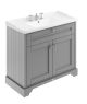 1000mm Cabinet & Basin (3TH) - Hudson Reed LOF237 Storm Grey, Grey colour ,image 1