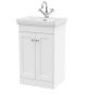 500mm Floor Standing 2-Door Vanity & Basin 1TH - Nuie CLC123A White, White colour ,image 1