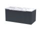 800mm Wall Hung Single Drawer Vanity & Laminate Worktop - Hudson Reed DFF1496LCM Black