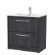 800mm Floor Standing 2-Drawer Vanity with Basin - 1 Tap Hole - Hudson Reed LIL2235C Grey, Grey colour ,image 1
