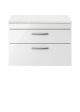 800mm Wall Hung Vanity With Sparkling White Worktop - Nuie ATH069LSW Gloss White, White colour ,image 1