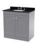 800mm Floor Standing 2 Door Vanity & Marble Top 3TH - Nuie CLC226BR3 Grey, Grey colour ,image 1