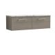1200mm Wall Hung 2-Drawer Vanity & Laminate Worktop - Nuie ARN2522LCM2 Oak, Oak colour ,image 1
