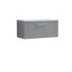 800mm Wall Hung Single Drawer Vanity & Laminate Top - Nuie DPF296LBG Grey, Grey colour ,image 1