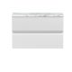 800mm Wall Hung 2-Drawer Unit & Laminate Worktop - Hudson Reed URB106LCM White, White colour ,image 1
