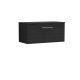 800mm Wall Hung 1 Drawer Vanity & Worktop - Nuie ARN625W Black, Black colour ,image 1