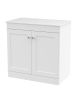 800mm Floor Standing 2-Door Vanity with Marble Top - Nuie CLC126WMT White, White colour ,image 1