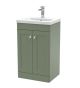 500mm Floor Standing 2 Door Vanity & Basin 1 - Nuie CLC823D Green, Green colour ,image 1