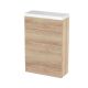 600mm Compact WC Unit & Polymarble Top - Hudson Reed CBI3019 Oak, Oak colour ,image 1