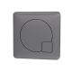 Square Dual Flush Gun Metal Push Button - Hudson Reed MDPB07 Black, Black colour ,image 1