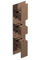 Windon Triple Thermostatic Valve with Diverter - Nuie WIN15TR03 Brass, Brass colour ,image 1