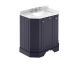 750mm 3-Door Angled Unit & Marble Top 3TH - Hudson Reed LOF314 Twilight Blue, Blue colour ,image 1