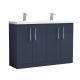1200mm Floor Standing 4-Door Vanity & Double Basin - Nuie ARN2903F Blue, Blue colour ,image 1