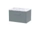 600 Wall Hung Single Drawer Vanity & Laminate Worktop - Hudson Reed JNU2322LCM Grey, Grey colour ,image 1