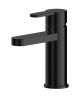 Mono Basin Mixer With Push Button Waste - Nuie ARV405 Matt Black, Black colour ,image 1