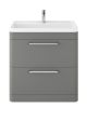 Floor Standing 800mm Cabinet & Basin - Hudson Reed SOL203 Cool Grey, Grey colour ,image 1