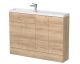 1200mm Combination - Compact - Hudson Reed CBI3025 Oak, Oak colour ,image 1