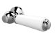 Ceramic WC Lever - Hudson Reed E370 Chrome/White, Chrome colour ,image 1