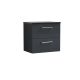 600mm Wall Hung 2 Drawer Vanity & Laminate Top - Nuie ARN1424LSB Black, Black colour ,image 1