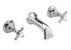 3 Tap Hole Wall Mounted Basin Mixer - Hudson Reed BC317HX Chrome, Chrome colour ,image 1