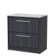 800mm Floor Standing 2-Drawer Vanity with Marble Worktop - Hudson Reed LIL2235GMT Grey, Grey colour ,image 1