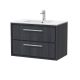 800mm Wall Hung 2-Drawer Vanity with Basin - 1 Tap Hole - Hudson Reed LIL2226C Grey, Grey colour ,image 1