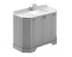 1000mm 4-Door Angled Unit & Marble Top 1TH - Hudson Reed LOF283 Storm Grey, Grey colour ,image 1