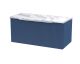 800mm Wall Hung Single Drawer Vanity & Laminate Worktop - Hudson Reed DFF396LCM Blue, Blue colour ,image 1